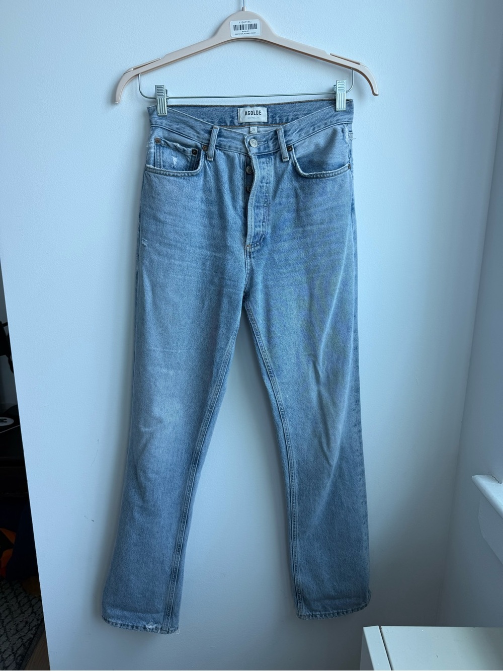 AGOLDE Lana women’s Light Blue Straight-Leg Jeans